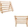 NW 60-Spools Wooden Thread Holder Sewing and Embroidery Thread Rack and Organizer Thread Rack for Sewing with Hanging Hooks - Image 4