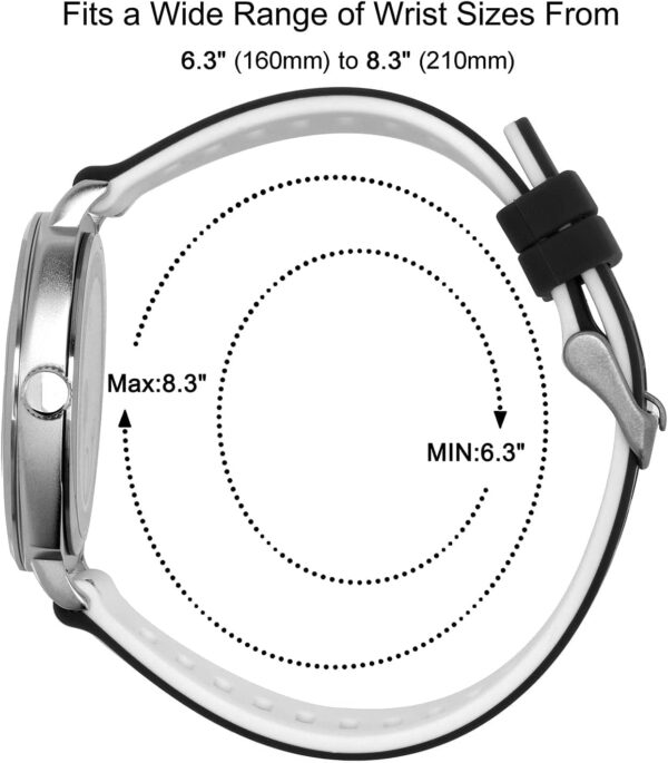 Diaofendi Waterproof Nurse Watch for Medical Professionals,Women Men, 24 Hour with Second Hand, Military Time Easy to Read Dial - Image 4