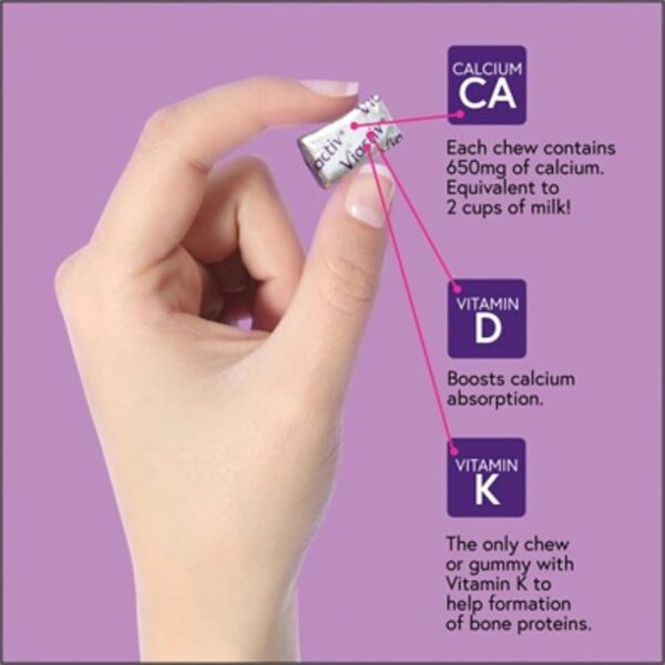 Viactiv Calcium +Vitamin D3 Supplement Soft Chews, Milk Chocolate, 100 Chews - Calcium Dietary Supplement for Bone Health - Image 6