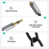 UGREEN Headphone Splitter 3.5mm Audio Stereo Y Splitter Aux Extension Cable Male to Female Dual Headphone Jack Adapter for Earphone Compatible with iPhone Samsung iPad Tablet Laptop, Black - Image 4
