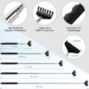 4Pcs Different Back Scratcher Extendable Back Massager Tool with Rubber Handles, Metal Portable Telescoping Back Scratcher, Stocking Stuffers for Men Women Kids Adults (Black) - Image 4