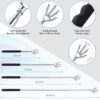 4Pcs Different Back Scratcher Extendable Back Massager Tool with Rubber Handles, Metal Portable Telescoping Back Scratcher, Stocking Stuffers for Men Women Kids Adults (Black) - Image 3