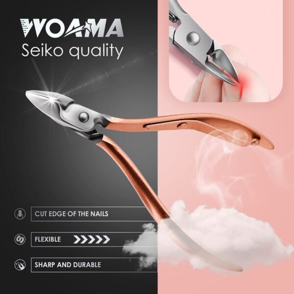 WOAMA Manicure Set Pedicure Kit - 30 in 1 Nail Kit Professional Stainless Steel Nail Care Kit for Women - Pink - Image 4