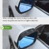 Pincuttee Mirror Rain Visor Eyebrow, Side Mirror Rain Guards, Covers for Car Uniservial Fit 2 Pack - Image 3