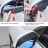 Pincuttee Mirror Rain Visor Eyebrow, Side Mirror Rain Guards, Covers for Car Uniservial Fit 2 Pack - Image 6