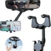 2022 New Rotatable and Retractable Car Phone Holder, Multifunctional 360° Rearview Mirror Holder for Car, Universal Vehicle Rear View All Mobile Phones (1PC)