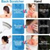 4Pcs Different Back Scratcher Extendable Back Massager Tool with Rubber Handles, Metal Portable Telescoping Back Scratcher, Stocking Stuffers for Men Women Kids Adults (Black) - Image 6