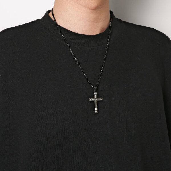 HZMAN Philippians 4:13 Cross Pendant STRENGTH Bible Verse Stainless Steel Necklace 3 Colors Available - Image 2