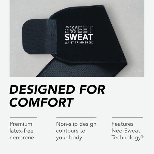 Sweet Sweat Waist Trimmer for Women and Men - Sweat Band Waist Trainer for High-Intensity Training & Workouts - Image 6