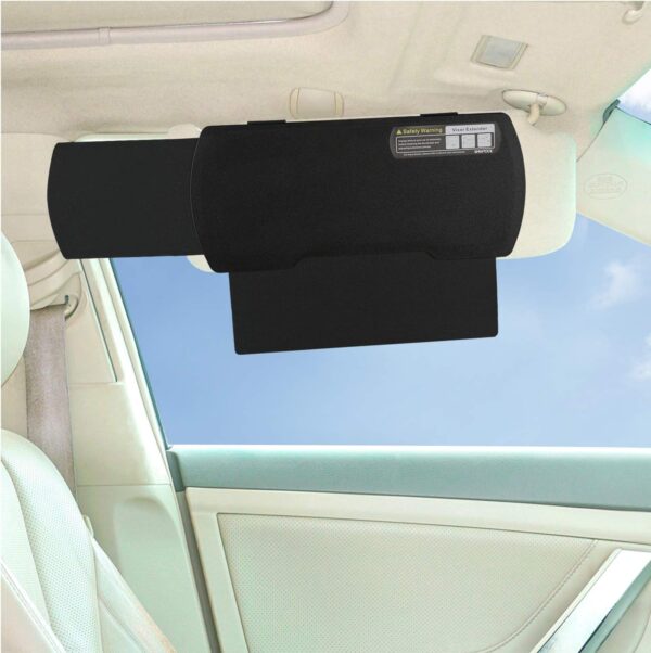 Car Visor Sunshade Extender, Window Shade, Anti-Glare Sun Blocker for Driver or Front Seat Passenger,1 Piece (Black) - Image 3