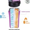 Travel Coffee Mug, 2 Pack 14 oz Vacuum Insulated Coffee Travel Mug Spill Proof with Lid and Straw, Reusable Coffee Tumbler for Keep Hot/Ice Coffee,Tea and Beer, Car Thermos Cup Gift - Image 4