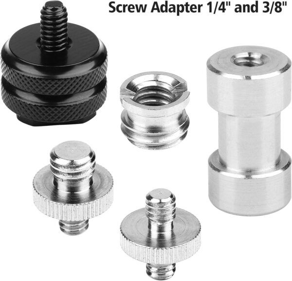 Camera Mount Screw,ChromLives 1/4 to 3/8 Tripod Screw Adapter,1/4 to 1/4 Screw,3/8-20 Converter Thread Screw Adapter,Camera Hot Shoe Mount Adapter to 1/4 for Camera Monopod,Ballhead Flash Light,22Pack - Image 3