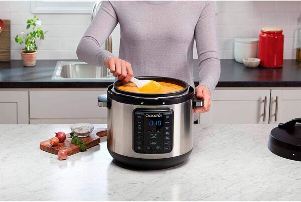 Crock-pot 8-Quart Multi-Use XL Express Crock Programmable Slow Cooker with Manual Pressure, Boil & Simmer with Extra Sealing Gasket, Stainless Steel - Image 5