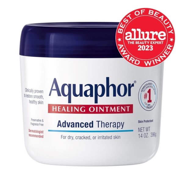 Aquaphor Healing Ointment, Advanced Therapy Skin Protectant, Dry Skin Body Moisturizer, Multi-Purpose Healing Ointment, For Dry, Cracked Skin & Minor Cuts & Burns, 14 Oz Jar - Image 4