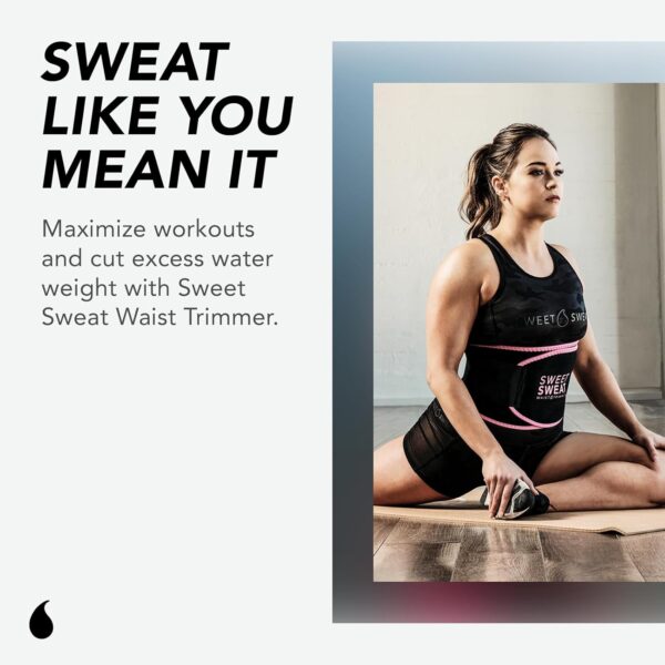 Sweet Sweat Waist Trimmer for Women and Men - Sweat Band Waist Trainer for High-Intensity Training & Workouts - Image 4