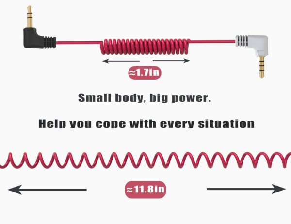 Replacement Cable for Rode SC7, 3.5mm TRS to TRRS Microphone Patch Cable Mic Cord for iPhone, Smartphone, Tablets with Rode, VideoMic, VideoMicro Go, BOYA and More External Mic - Image 5