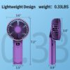 Handheld Fan, Portable Fan, 4000mAh USB Rechargeable Personal Fan, 180° Foldable Mini Desk Fan, 6 Wind Speed, LCD Digital Display, Lanyard as Neck Fan, Ultra Quiet, Pocket Size for Indoor Outdoor - Image 2