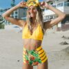 SPORLIKE Women High Waisted Swimsuit Triangle Top Two Piece Bikini Tummy Control Bathing Suit - Image 5