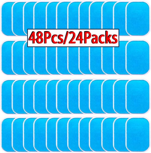 48pcs Gel Sheets for Gel Pad, Abs Trainer Replacement Gel Sheet Abdominal Toning Belt Muscle Toner Ab Trainer Accessories (2pcs/Packs, 24packs/Box)