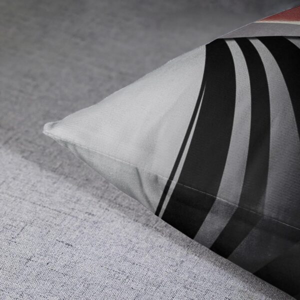 Emvency Set of 4 Throw Pillow Covers Modern Abstract Red Stripes Gray Black White Acrylic Bold Grey Decorative Pillow Cases Home Decor Square 24x24 Inches Pillowcases - Image 5