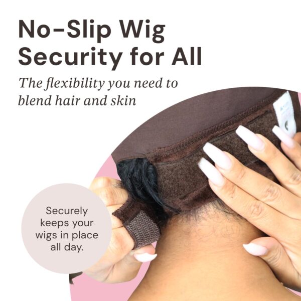 MILANO COLLECTION Ultimate Comfort GripCap, All-In-One Under Wig Cap for Women, Comfort Anti Slip Wig Band With Adjustable Closure, Brown, 1 Pack - Image 5