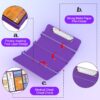 Nursing Clipboard Foldable-4 Layers Aluminum Folding Nurse Clipboards Pocket Size,Foldable Clipboard with Nursing Medical Edition Cheat Sheets Clip Board for Nurses Students and Doctors(Purple) - Image 3