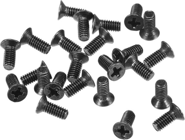 uxcell M2.5 x 6mm Phillips Screw Fasteners Black for Laptop PC TV Fan Switch 500pcs