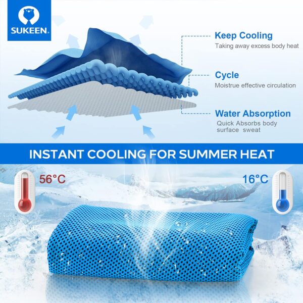 Sukeen [4 Pack Cooling Towel (40 - Image 5