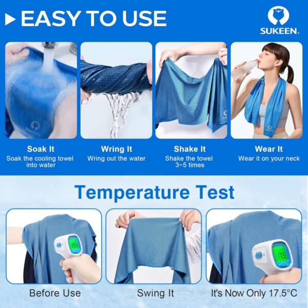 Sukeen [4 Pack Cooling Towel (40 - Image 4