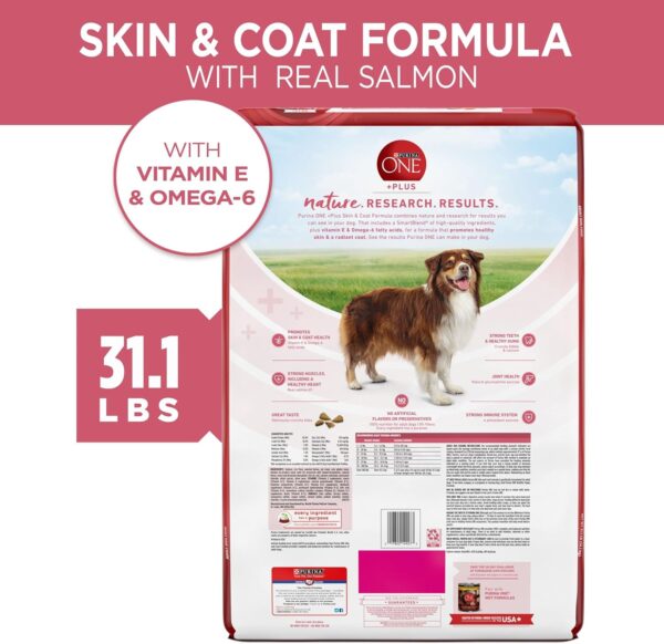 Purina ONE Natural, Sensitive Stomach Dry Dog Food, +Plus Skin & Coat Formula - 31.1 lb. Bag - Image 5