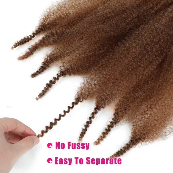 Afro Twist Hair 16 Inch 3 Packs, Springy Afro Twist Hair Pre Fluffed Spring Twist Hair Pre Stretched Wrapping Hair for Soft Locs Hair Extensions (16 Inch (Pack of 3), 30#) - Image 5