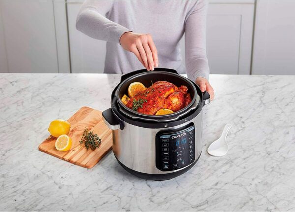 Crock-pot 8-Quart Multi-Use XL Express Crock Programmable Slow Cooker with Manual Pressure, Boil & Simmer with Extra Sealing Gasket, Stainless Steel - Image 4