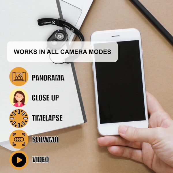 CamKix Camera Shutter Remote Control with Bluetooth Wireless Technology - Create Amazing Photos and Videos Hands-Free - Works with Most Smartphones and Tablets (iOS and Android) - Image 3