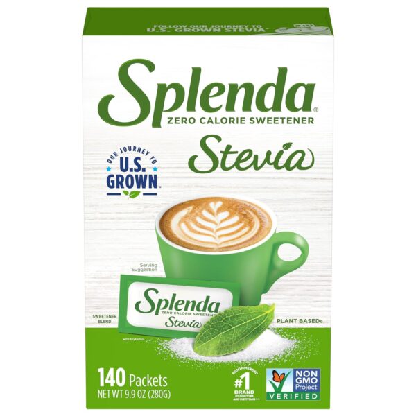 SPLENDA Stevia Zero Calorie Sweetener, Sugar Substitute Packets, 200 Count (Pack of 1) - Image 6