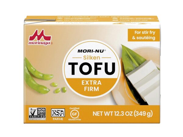 Mori-Nu Silken Tofu Extra Firm, Velvety Smooth and Creamy, Low Fat, Gluten-Free, Dairy-Free, Vegan, Made with Non-GMO soybeans, KSA Kosher Parve, Shelf-Stable, Plant protein, 10.9 oz x 12 Packs