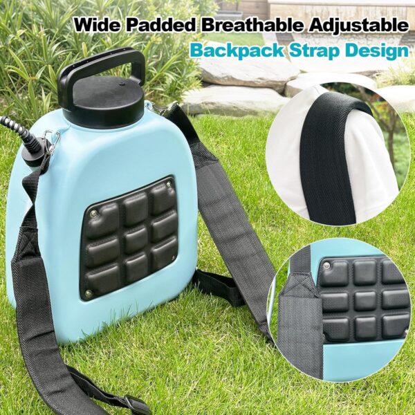 Battery Powered Sprayer 3.2 Gallon, Battery Backpack Sprayer with USB Rechargeable Handle, 5 Mist Nozzles, 32 - Image 5