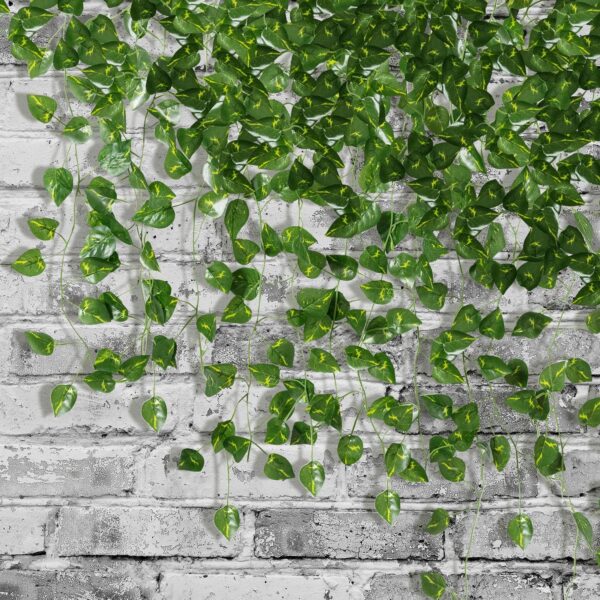 Yatim 78-Ft 12 Pack Silk Artificial Ivy Vines Leaf Garland Plants Hanging Wedding Garland Fake Foliage Flowers Home Kitchen Garden Office Wedding Wall Decor - Image 3